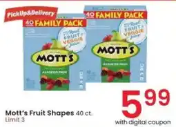 Albertsons Mott's Fruit Shapes offer