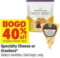 Meijer Specialty Cheese or Crackers offer