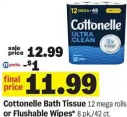 Meijer Cottonelle Bath Tissue or Flushable Wipes offer