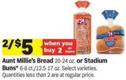 Meijer Aunt Millie's Bread or Stadium Buns offer