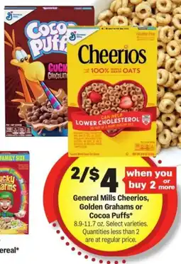 Meijer General Mills Cheerios, Golden Grahams or Cocoa Puffs offer
