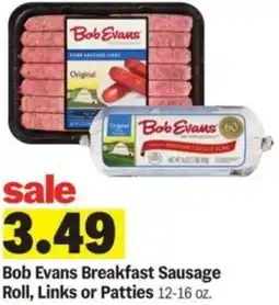 Meijer Bob Evans Breakfast Sausage Roll, Links or Patties offer