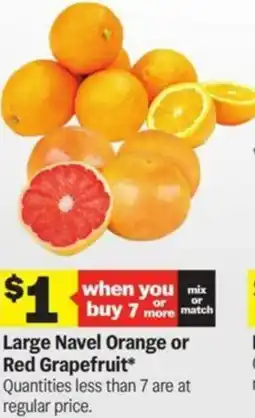 Meijer Large Navel Orange or Red Grapefruit offer