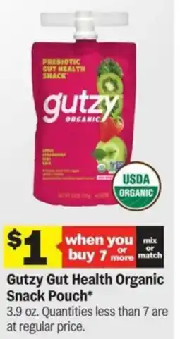 Meijer Gutzy Gut Health Organic Snack Pouch offer