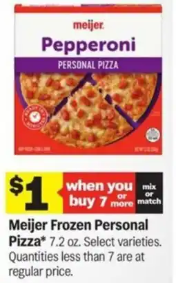 Meijer Meijer Frozen Personal Pizza offer