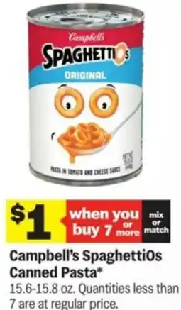 Meijer Campbell's Spaghettios Canned Pasta offer