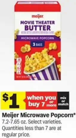 Meijer Meijer Microwave Popcorn offer