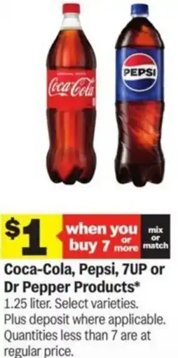 Meijer Coca-Cola, Pepsi, 7UP or Dr Pepper Products offer