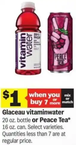 Meijer Glaceau vitaminwater or Peace Tea offer