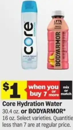 Meijer Core Hydration Water or BODYARMOR offer