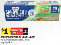 Meijer Meijer Sandwich or Snack Bags offer