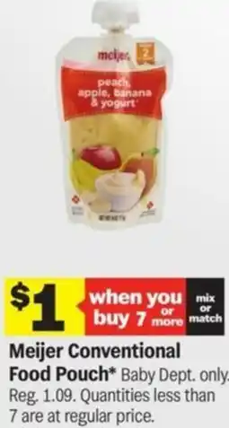 Meijer Meijer Conventional Food Pouch offer