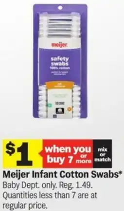 Meijer Meijer Infant Cotton Swabs offer