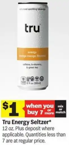 Meijer Tru Energy Seltzer offer