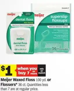 Meijer Meijer Waxed Floss or Flossers offer