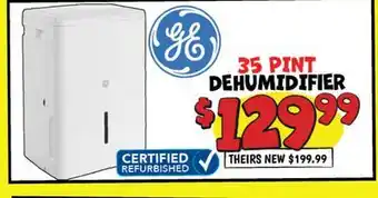 Ollie's GE 35 PINT DEHUMIDIFIER offer