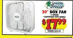 Ollie's Sarasota Breeze 20 BOX FAN offer