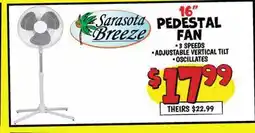 Ollie's Sarasota Breeze 16 PEDESTAL FAN offer
