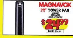 Ollie's MAGNAVOX 32 TOWER FAN offer
