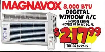 Ollie's MAGNAVOX 8, 000 BTU DIGITAL WINDOW A/C offer