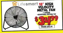 Ollie's Lifesmart 18 HIGH VELOCITY METAL FAN offer