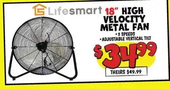Ollie's Lifesmart 18 HIGH VELOCITY METAL FAN offer
