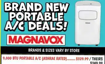Ollie's MAGNAVOX 9,000 BTU PORTABLE A/C offer