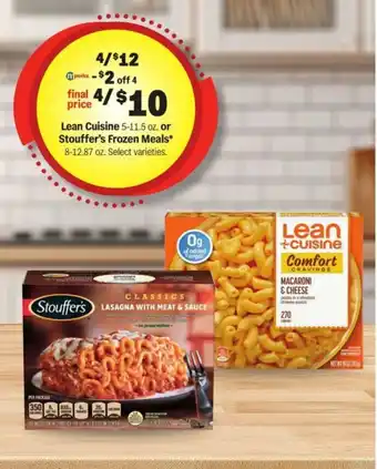 Meijer Lean Cuisine or Stouffer's Frozen Meals offer
