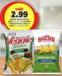 Meijer Boulder Canyon Potato Chips or Sensible Portions Straws, Chips or Puffs offer