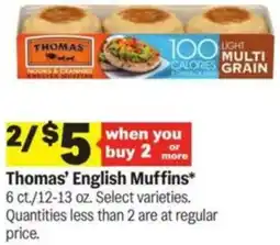 Meijer Thomas' English Muffins offer