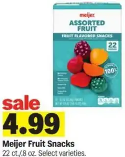 Meijer Meijer Fruit Snacks offer
