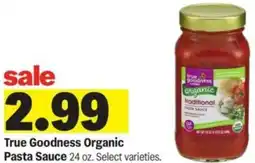 Meijer True Goodness Organic Pasta Sauce offer