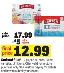Meijer Smirnoff Ice offer