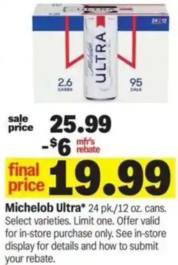 Meijer Michelob Ultra offer