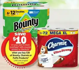 Meijer Bounty, Charmin or Puffs Products offer