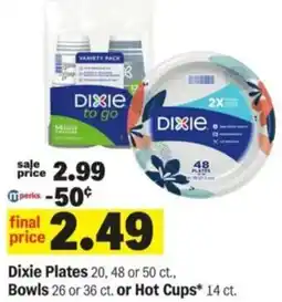 Meijer Dixie Plates Bowls or Hot Cups offer