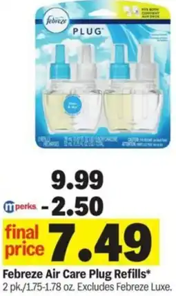 Meijer Febreze Air Care Plug Refills offer