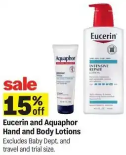 Meijer Eucerin and Aquaphor Hand and Body Lotions offer