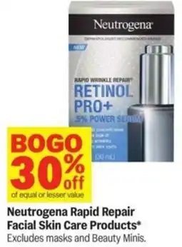 Meijer Neutrogena Rapid Repair Facial Skin Care Products offer