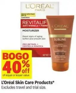 Meijer L'Oréal Skin Care Products offer