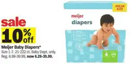 Meijer Meijer Baby Diapers offer