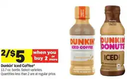 Meijer Dunkin' Iced Coffee offer