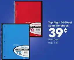 Kroger Top Flight 70-Sheet Spiral Notebook offer
