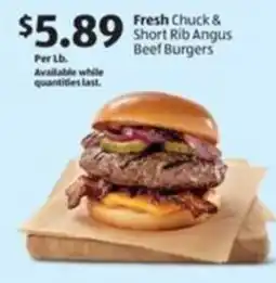 Aldi Fresh Chuck & Short Rib Angus Beef Burgers offer
