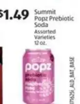 Aldi Summit popz Prebiotic Soda offer