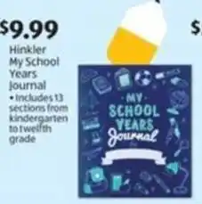 Aldi Hinkler My School Years Journal offer