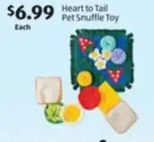 Aldi Heart to Tail Pet Snuffle Toy offer
