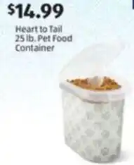 Aldi Heart to Tail 25 lb. Pet Food Container offer