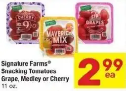 Albertsons Signature farms snacking tomatoes grape, medley or cherry offer