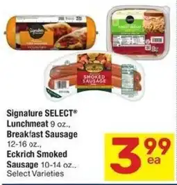 Albertsons Signature select lunchmeat breakfast sausage eckrich smoked sausage offer